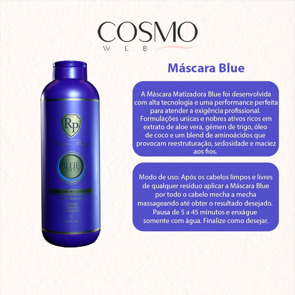Robson Peluquero Blue Toner 1 LT Treatment Rp Pearl Luminous Hair Toning – 34 Oz
