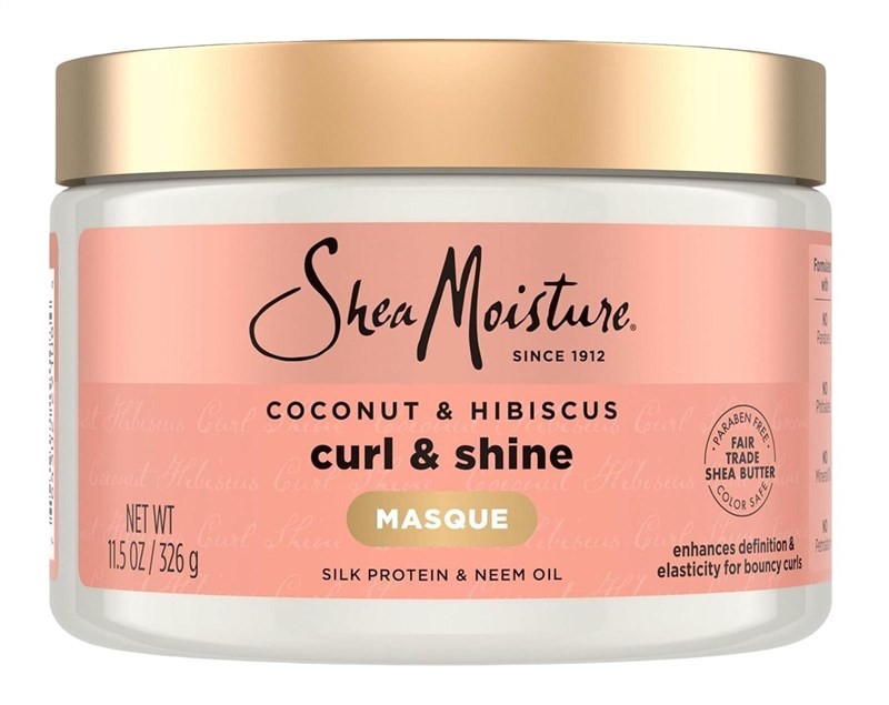 (3 PACK) Shea Moisture Coconut&Hibiscus Curl & Shine Hair Masque 12oz