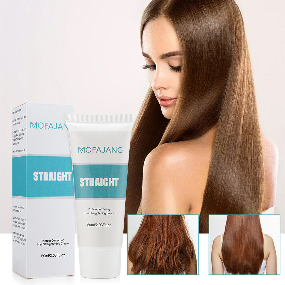 2X Protein Hair Straightening Cream Silk Gloss Smooth Rough Hair Repair Straight