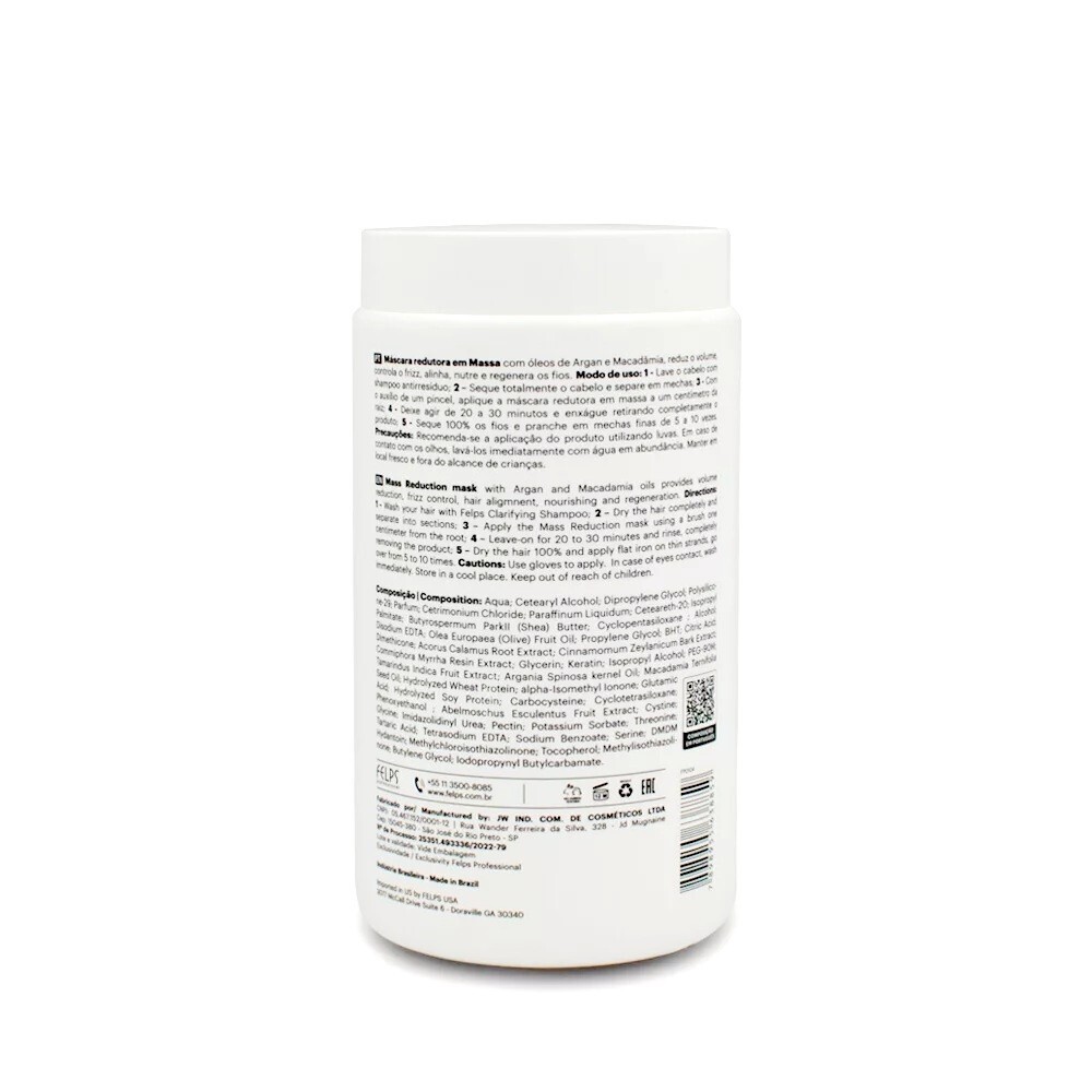 Felps Okra Xbtx Reducing Mask/Controls Frizz, Reduces Volume and Aligns Hair