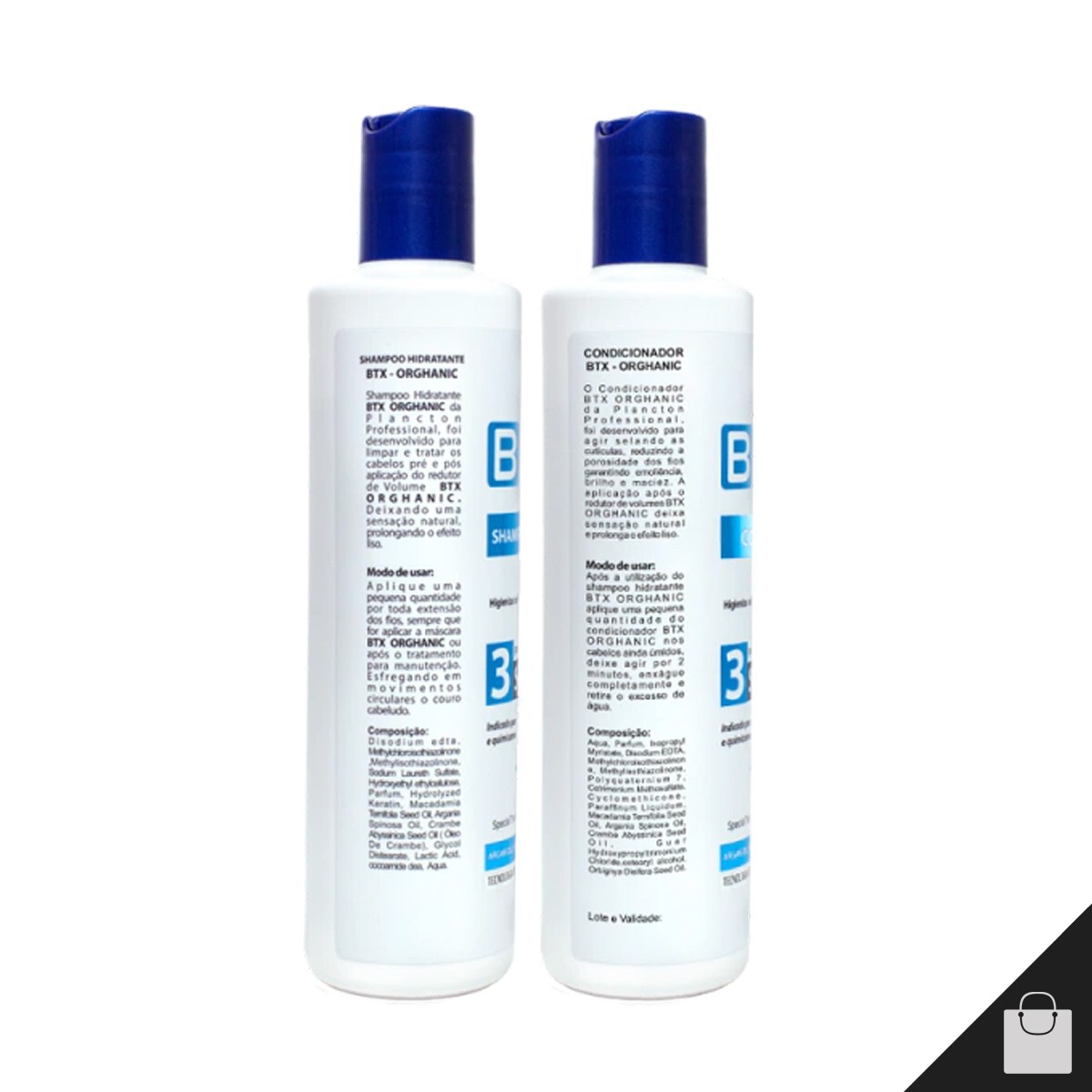 Plancton Btx Orghanic Kit Professional Hair Straightening Treatment 8.5 oz 250ml