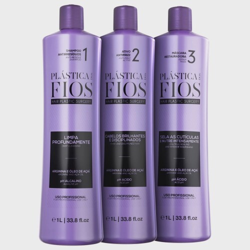 Cadiveu Professional Plástica dos Fios – Shampoo Kit + Antifrizz Active + Mask