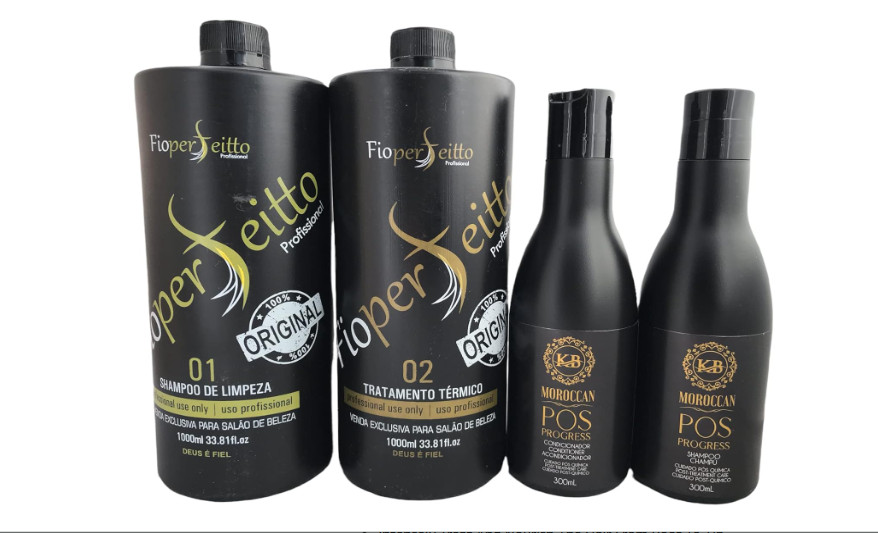 Fio Perfeitto Keratin Treatment With KB Moroccan Daly Care Kit.