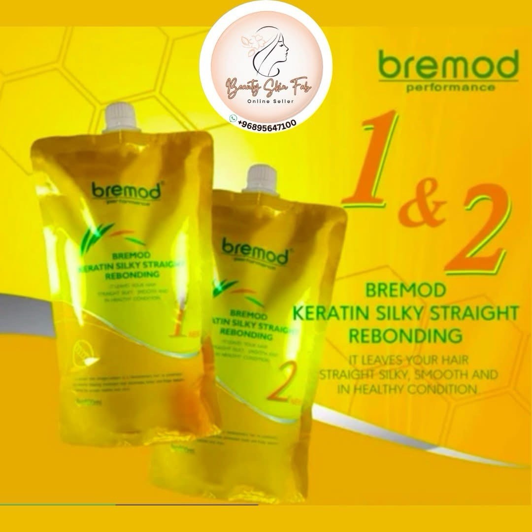 BREMOD Keratin Silky Straight Rebonding Set – For Professional Use Only
