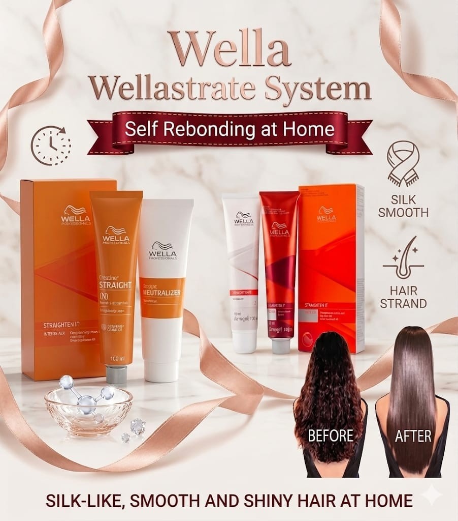 WELLA STRAIGHT(N) Permanent Straight System Hair Straightening Cream 100ML BOTH
