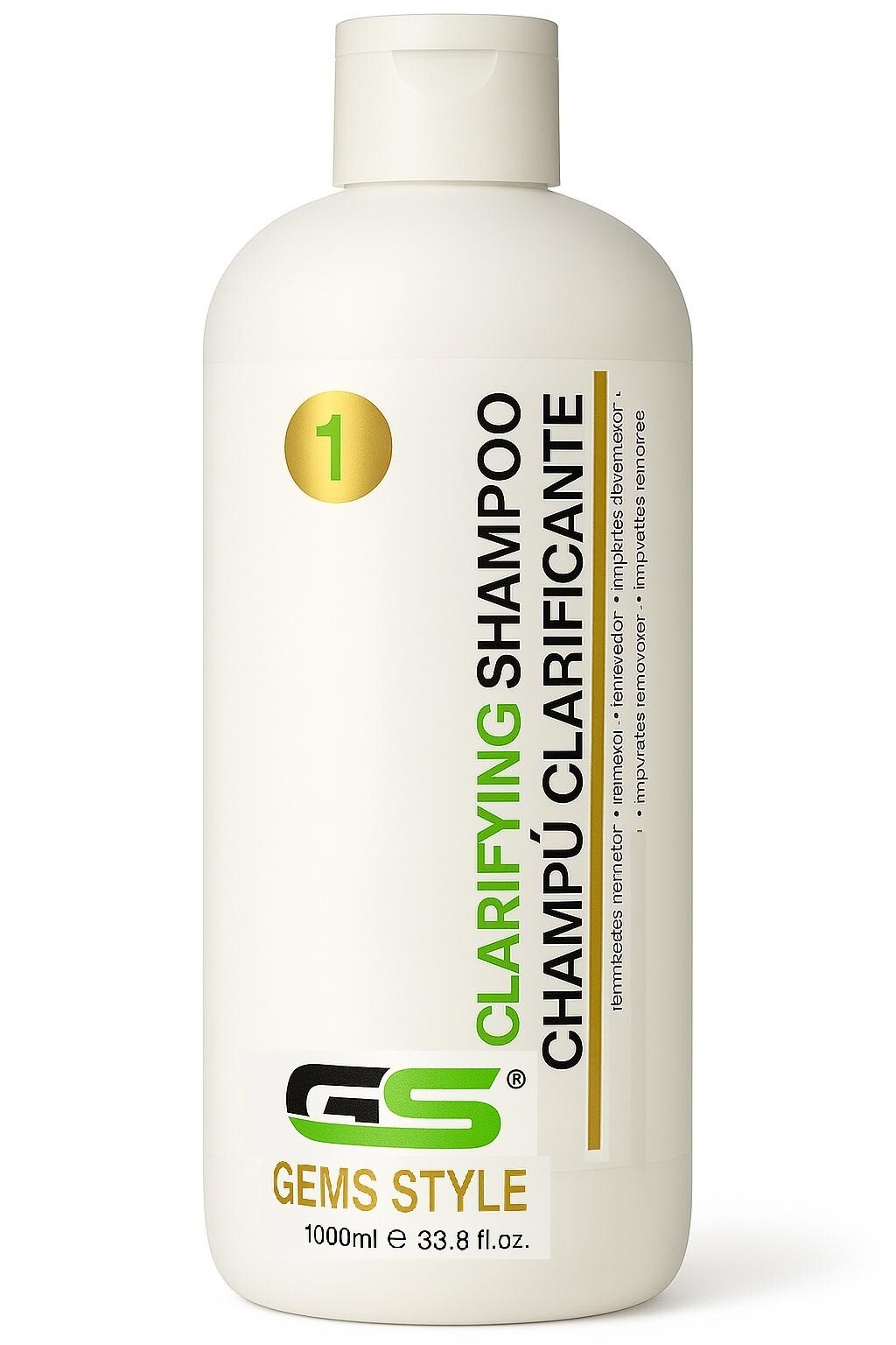 GS GEMS STYLE Clarifying Shampoo – Champú Clarificante 33.8 oz/ 1000ML