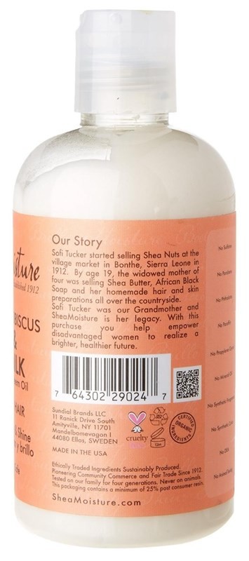 Shea Moisture Coconut&Hibiscus Curl & Shine Styling Milk 8 Ounce