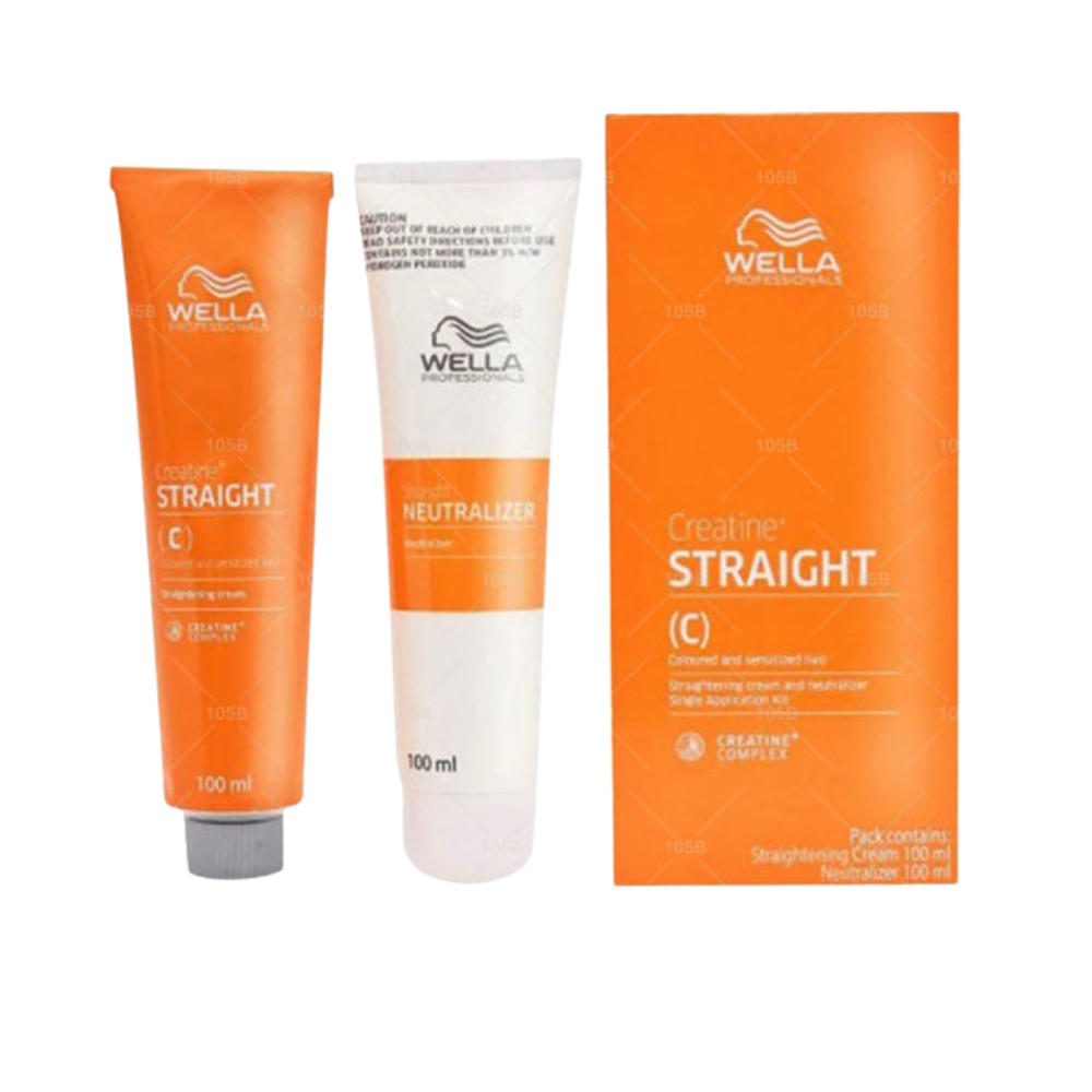 1x Wella Wellastrate Hair Mild (C) Straightening Cream Kit Creatine Straight Neu