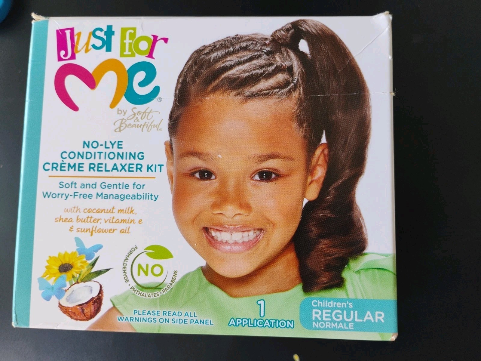 Just For Me Children’s No Lye Conditioner Creme Relaxer Kit-Regular (lot of 3)