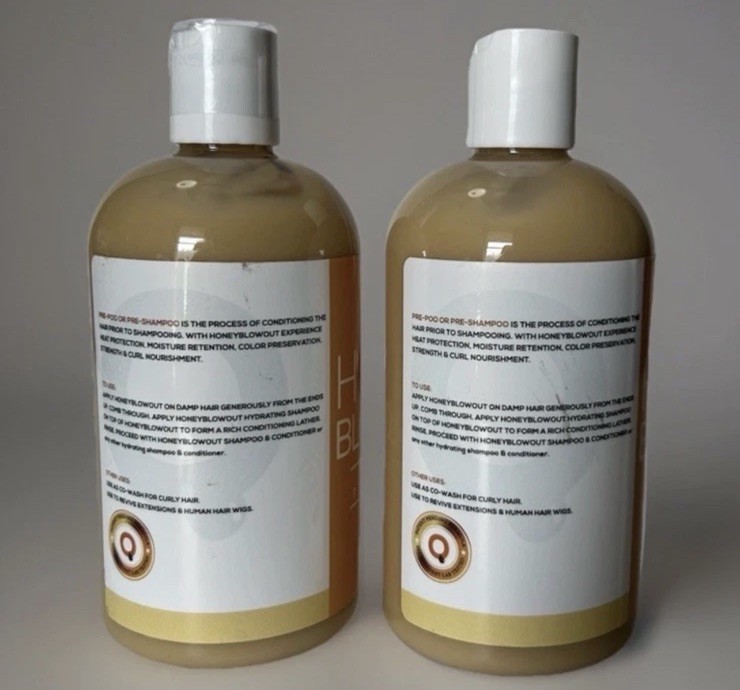 Honey Blowout Pre-Poo Hair Treatment 12oz 354ML New Sealed! Set / 2