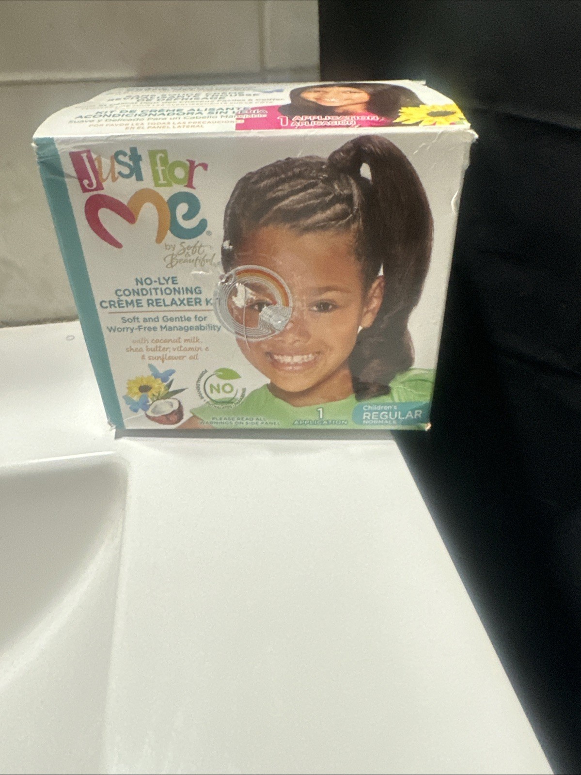 JUST FOR ME SOFT, CONDITIONING CREME RELAXER KIT, REGULAR CHILDRENS NO LYE