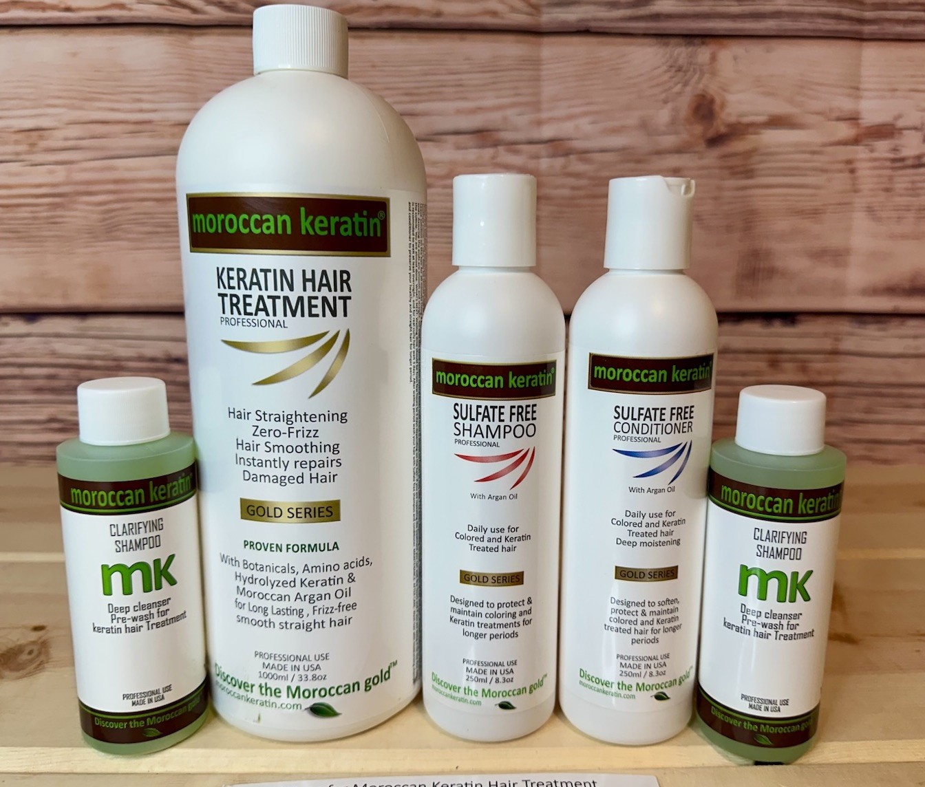 Moroccan Keratin Brazilian Blowout Hair Treatment Kit 1000ml Gold Series