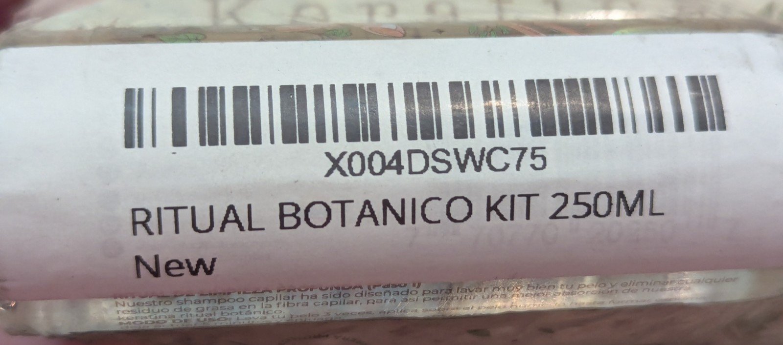 Ritual Botanico Organic and Vegan Keratin Kit 250 mL New Sealed