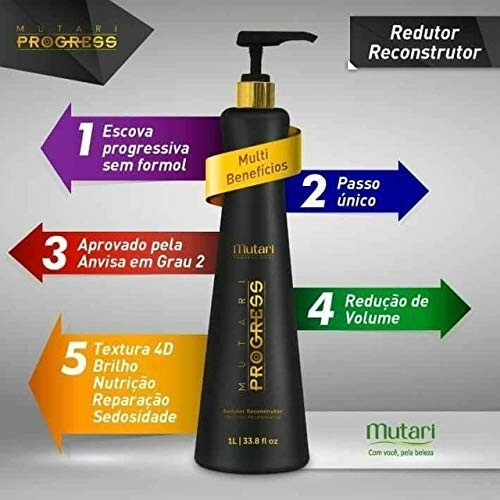 Kit 3x Mutari Progress Reductor Reconstructor – Brazilian Keratin Treatment -1L