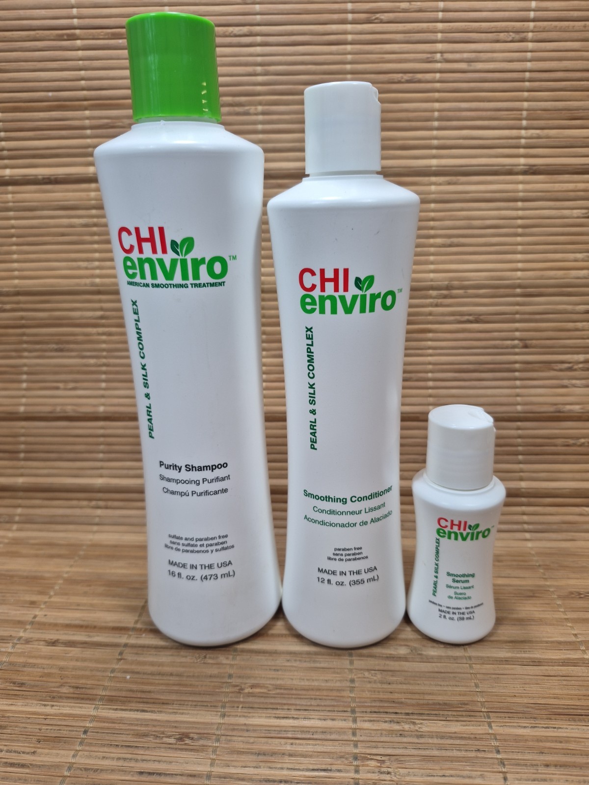 CHI enviro™ Purity Shampoo 16 oz, Smoothing Conditioner 12 oz & Serum 2 oz Set