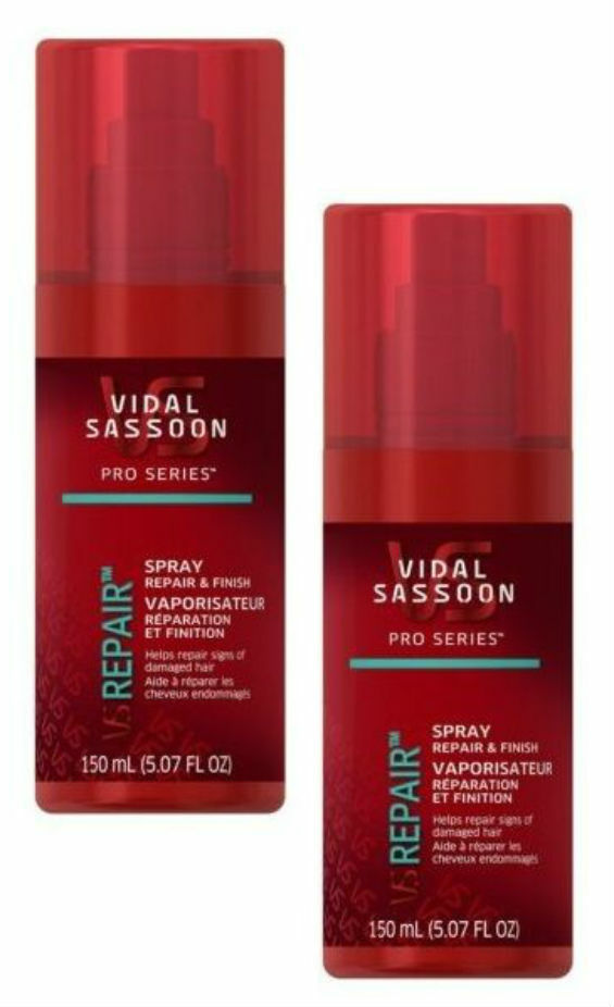 ( LOT 2 ) X VIDAL SASSOON Repair & Finish Spray Smoothing Protect Hair 5 oz Each