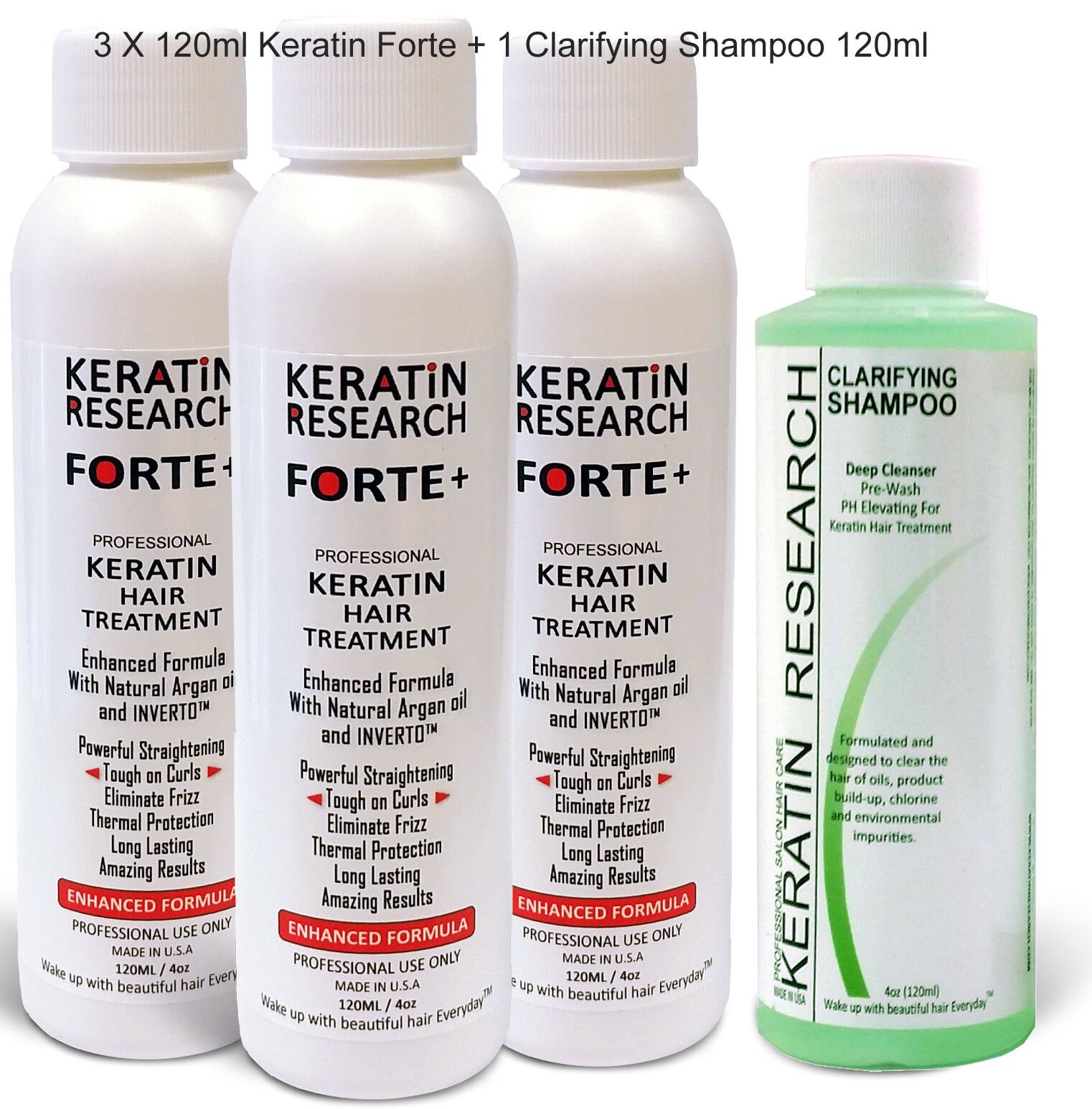 Keratin Forte Extra strength hair Blowout Keratin treatment 360ml w/ Clarifying
