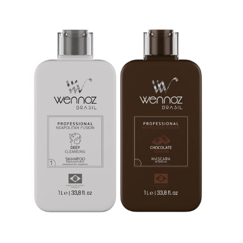 Wennoz Napolitan Fusion Chocolate 2x1L – Tratamento Alisante Orgânico com Cacau