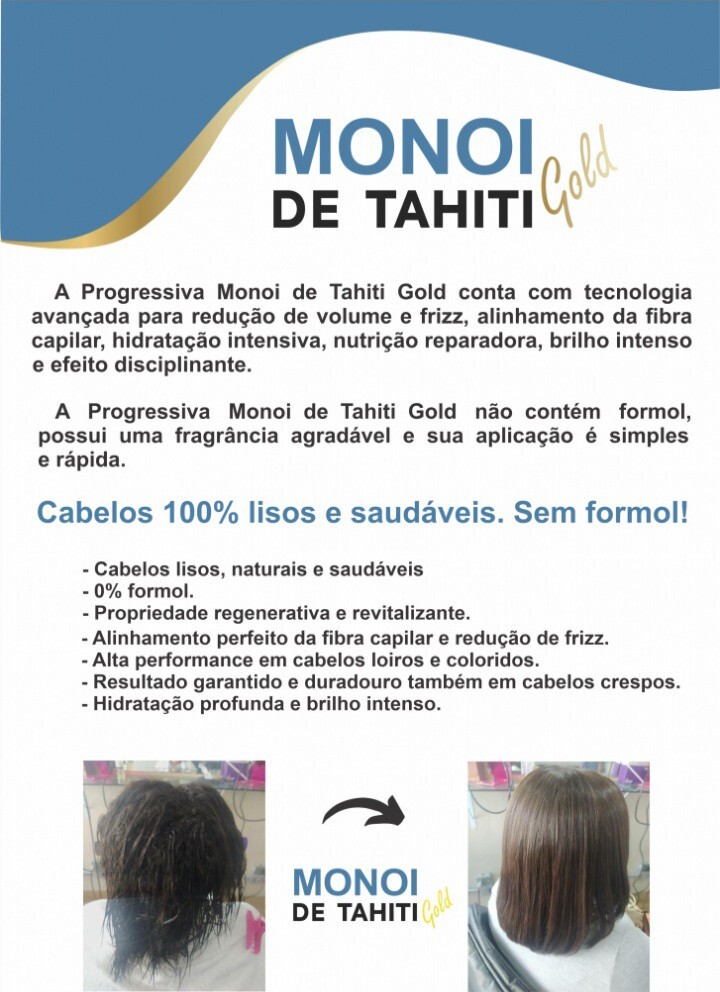 Treatment Keratin | Reducer Monoi De Tahiti Gold Mono Hair 100% Smooth 34,Oz/1L