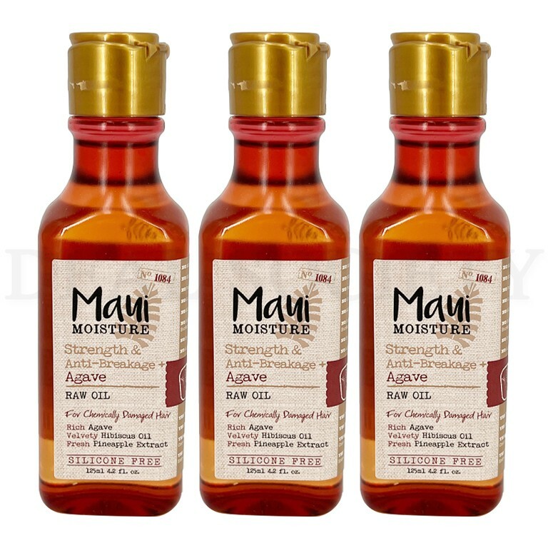 Maui Moisture Strength & Anti-Breakage + Agave Raw Oil, 4.2 oz – Lot of 3