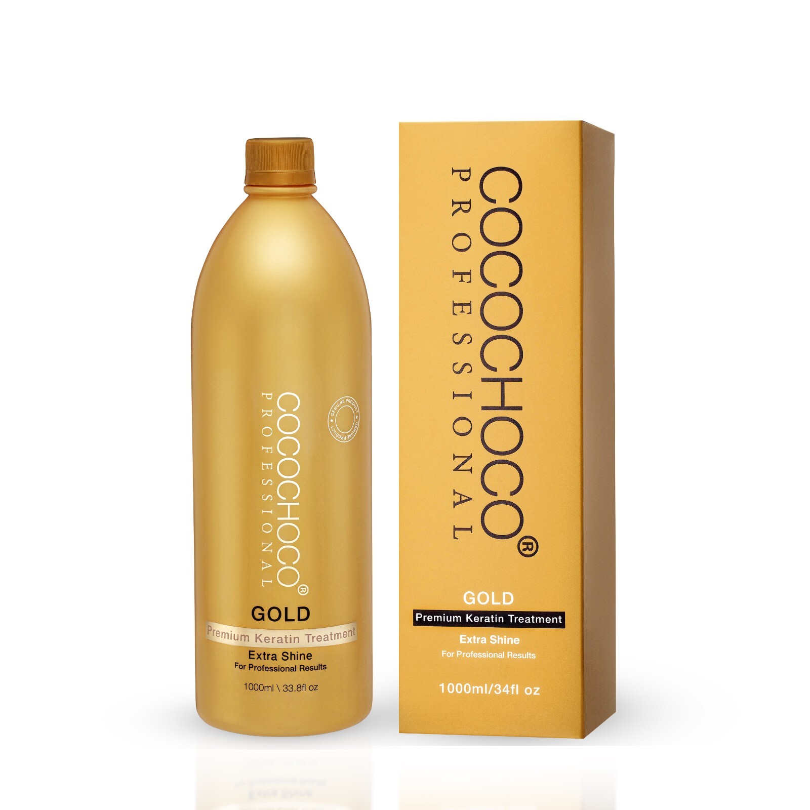 ❤❤ COCOCHOCO Pro GOLD Brazilian Keratin Hair Straight Salon Treatment 1000ml 1L
