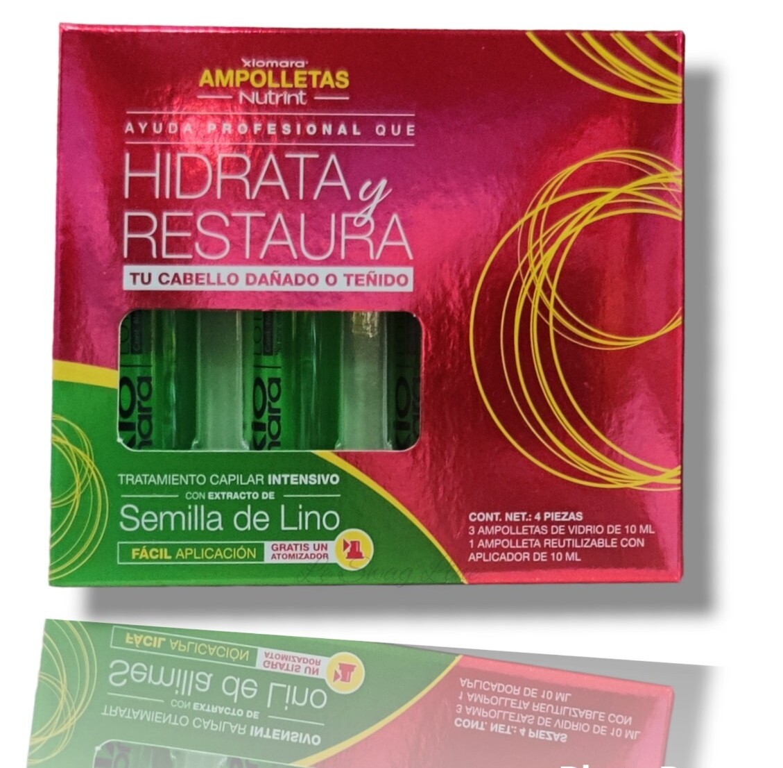 4 Xiomara Nutrint Hair Ampoules Ampolletas 10ml each Hidrata Hydrates