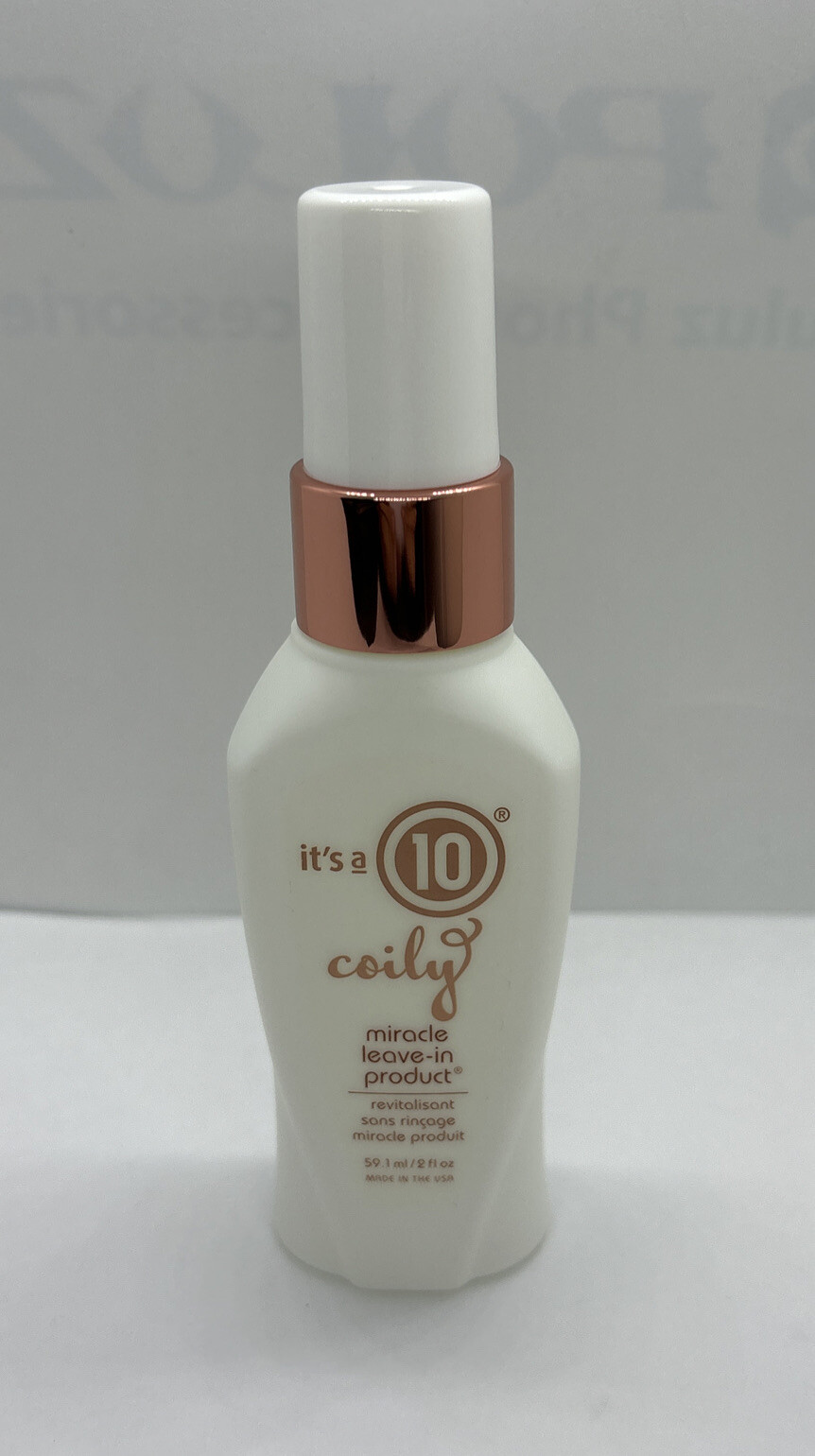 NEW It’s A 10..COILY Miracle Leave-In Hair Product Travel Size 59ml/2oz AUTHNTIC