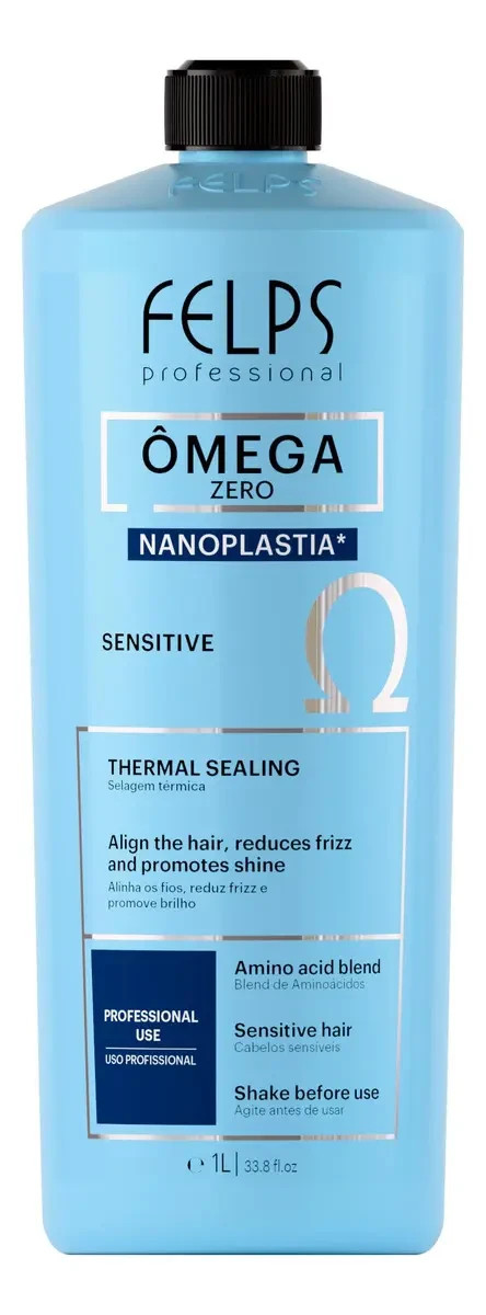 Felps Omega Zero Sensitive And Resistance Treatment Keratin Brazilian 2x1L/34.Oz