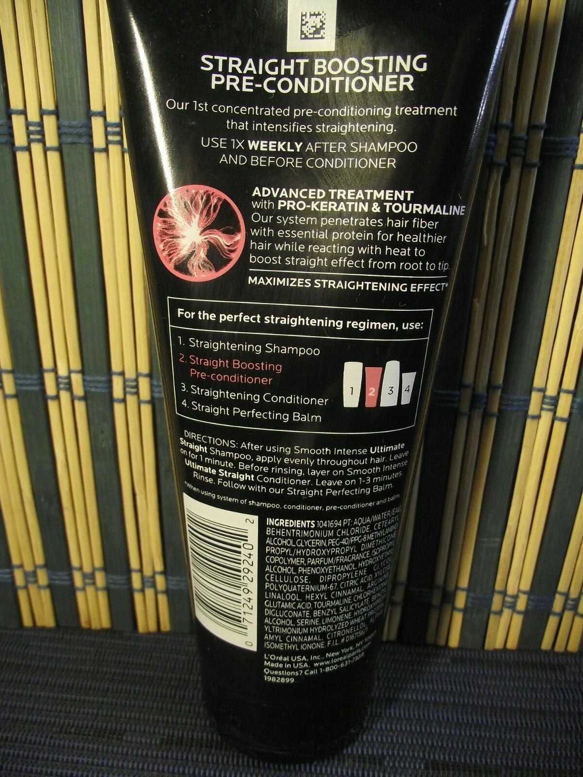 2 New Loreal Smooth Intense Ultimate Straight Boosting Pre Conditioner 6.8 oz