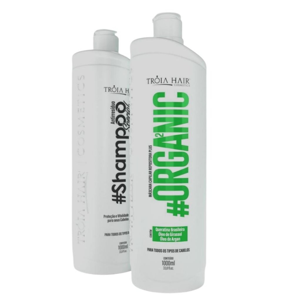 TREATMENT KERATIN Troia Hair Organic SET 2 x 1 Liter shampoo + reducer
