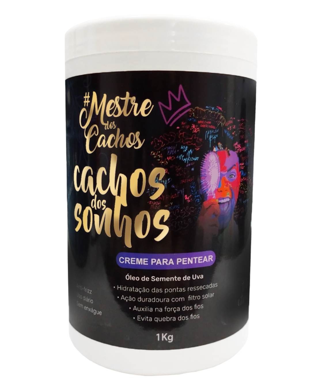 Mestre dos Cachos Curl Cream Cachos dos Sonhos Leave-In 1Kg Curl Defining Cream