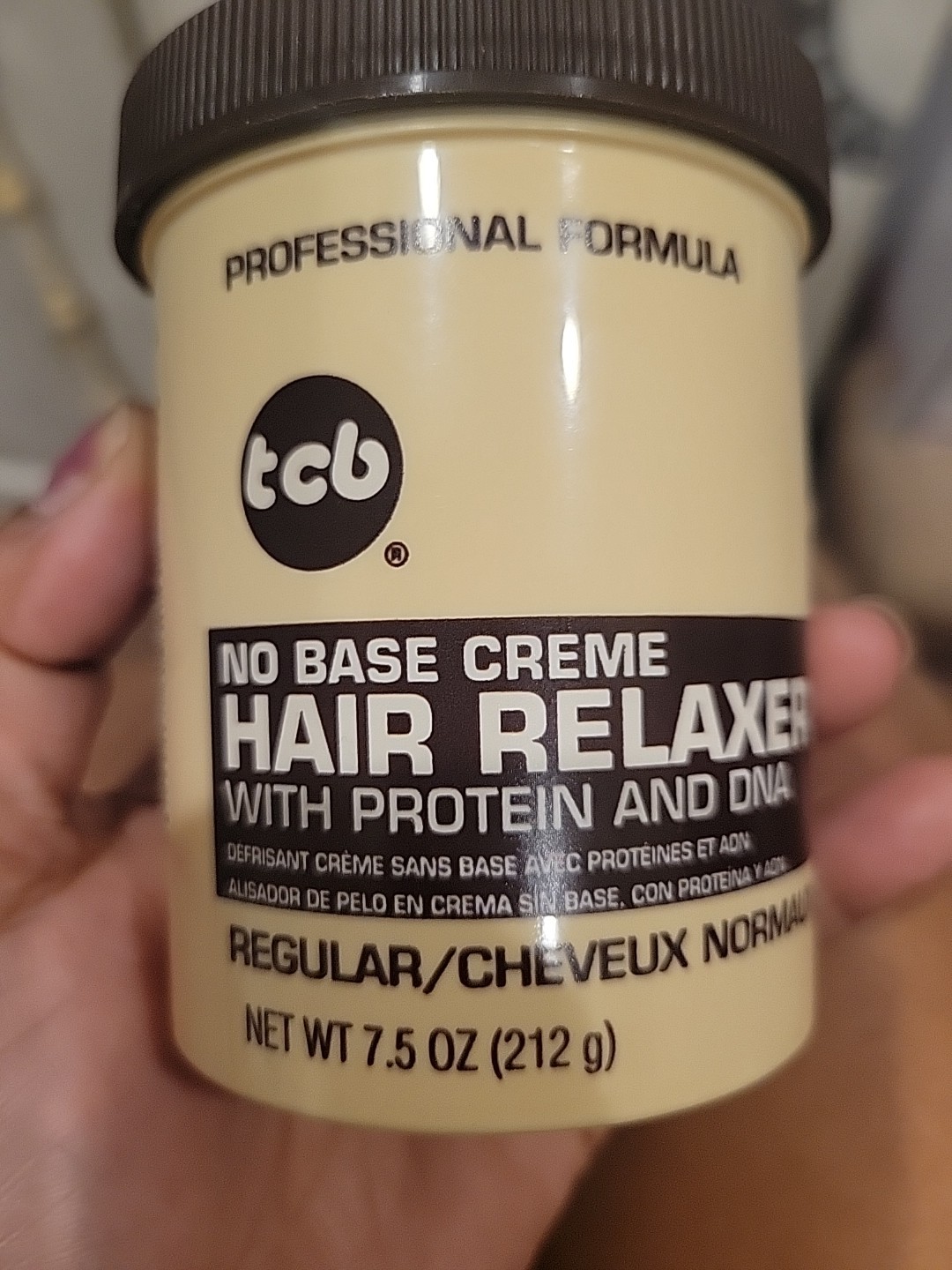 TCB Professional Formulas No Base Creme Hair Relaxer – 7.5 oz (212 g) – Regular
