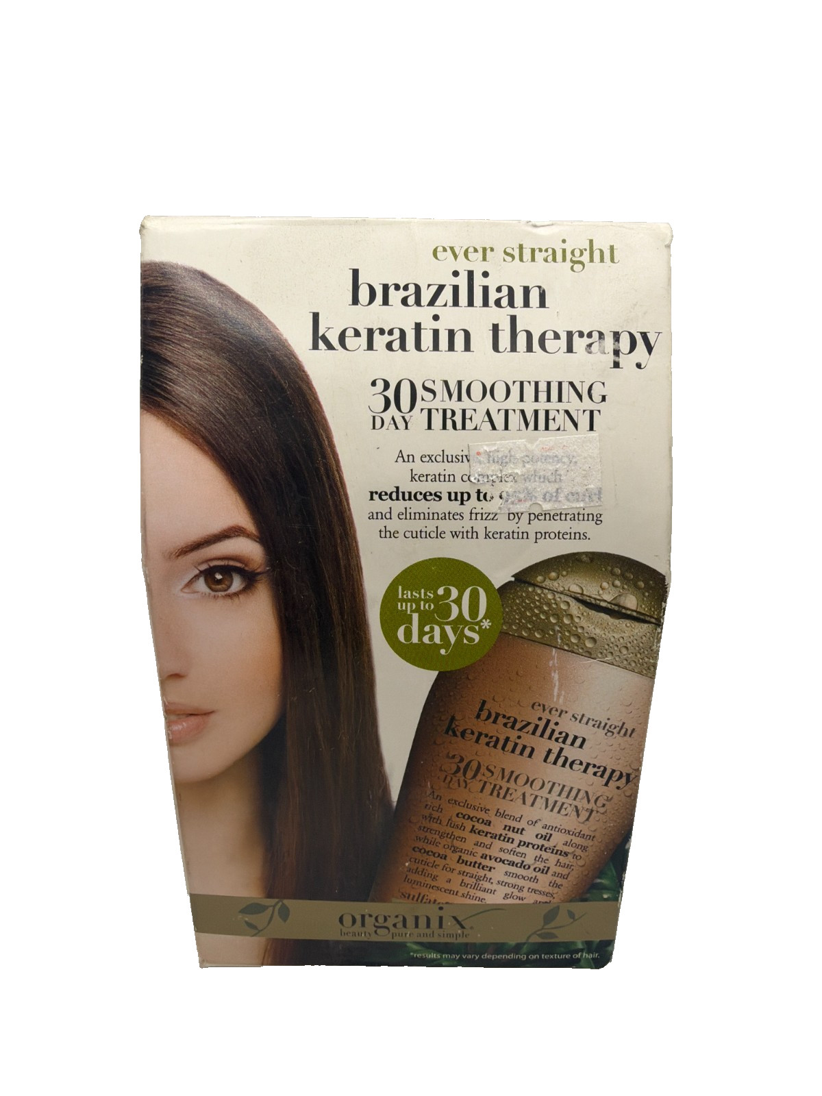 ORGANIX Brazilian Keratin Therapy 30 Day Smoothing Treatment OPEN BOX