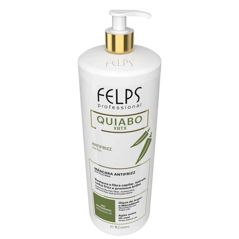 Felps Quiabo Brazilian Progressive Brush – Okra Keratin – 1L 33.8 fl oz