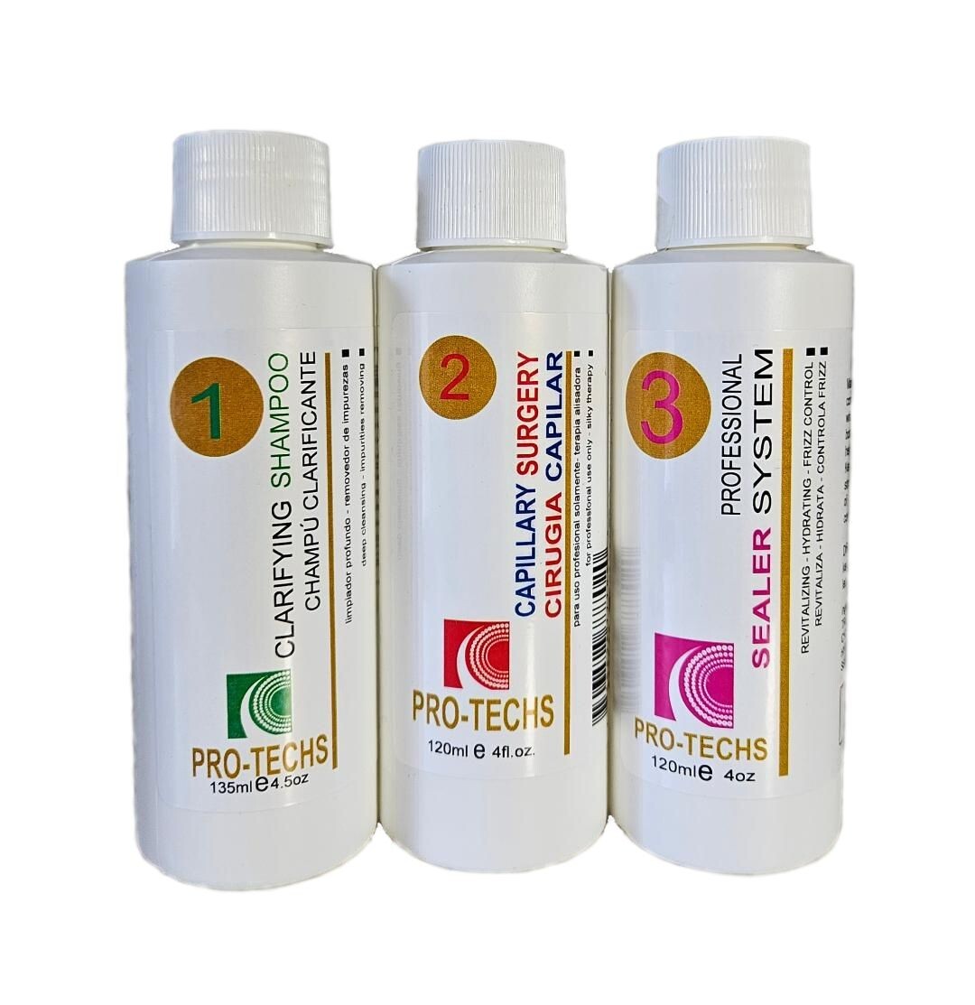 PRO-TECHS Hair Surgery – Cirugia Capilar – For All Type of Hair- Kit 12 oz.
