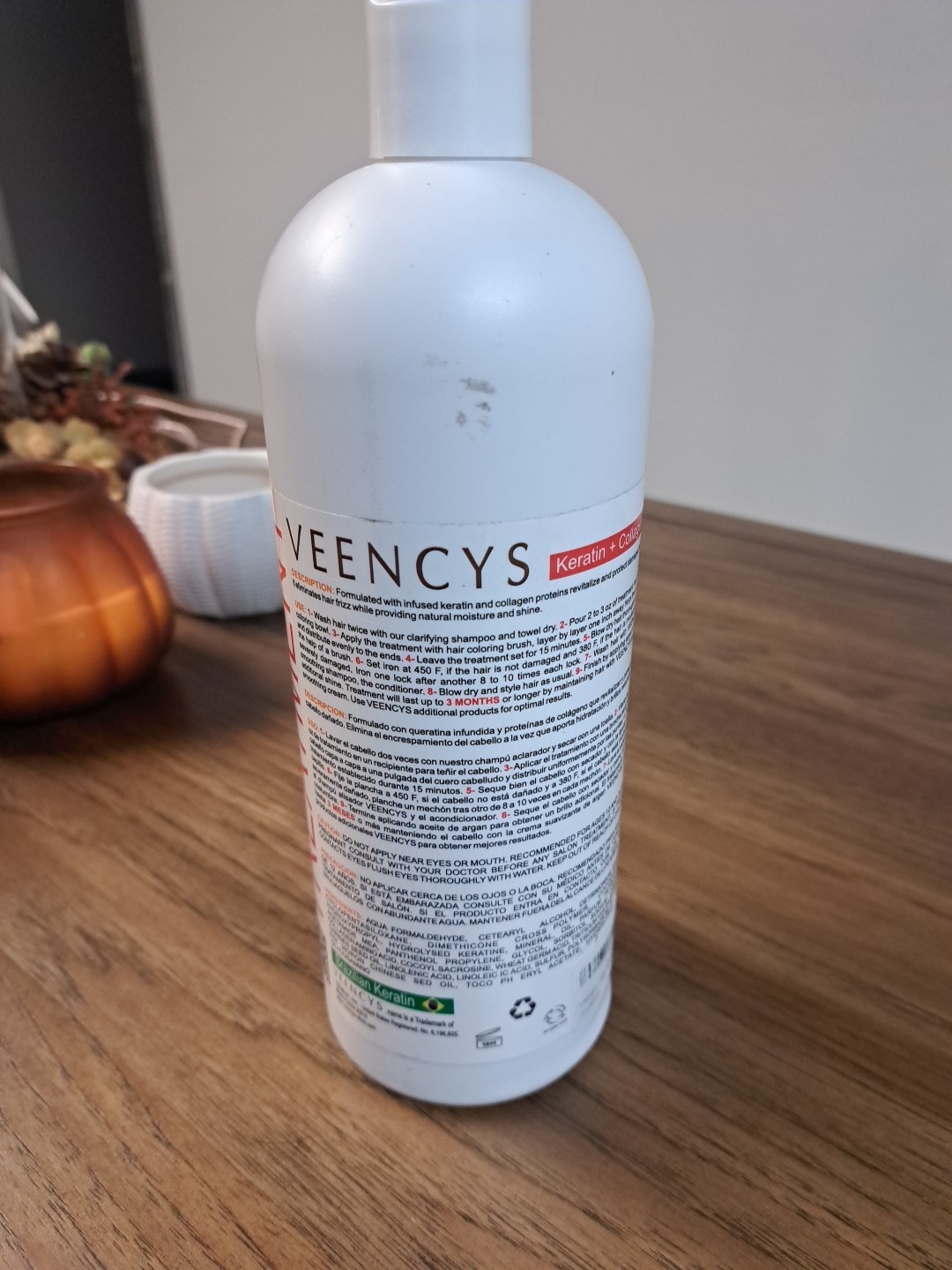 VEENCYS Brazilian keratin Infused with Chocolate Straightening Treatment 32 oz
