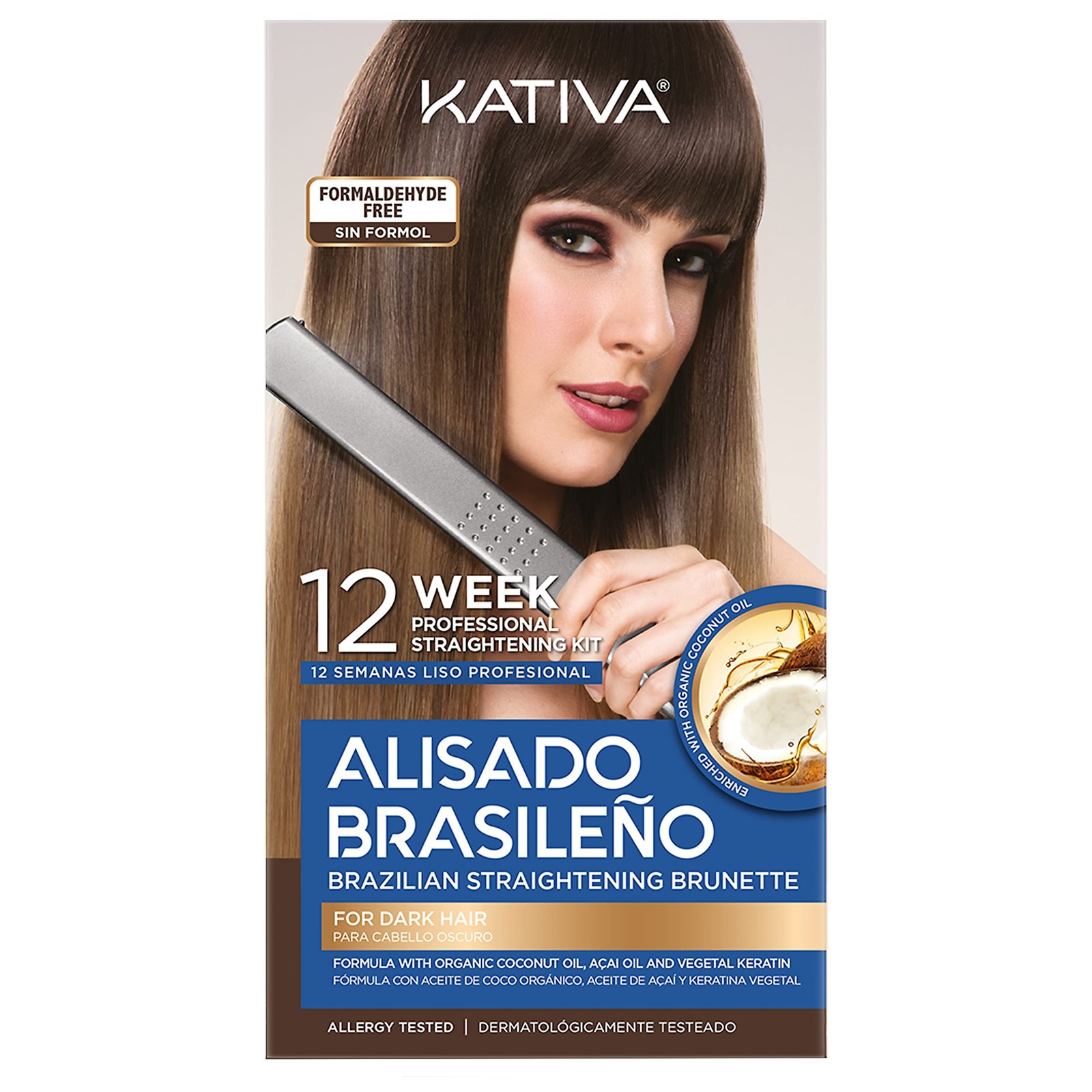 Brazilian Straightening Brunette Kit, 12 Weeks of Home Use Professional Strai…