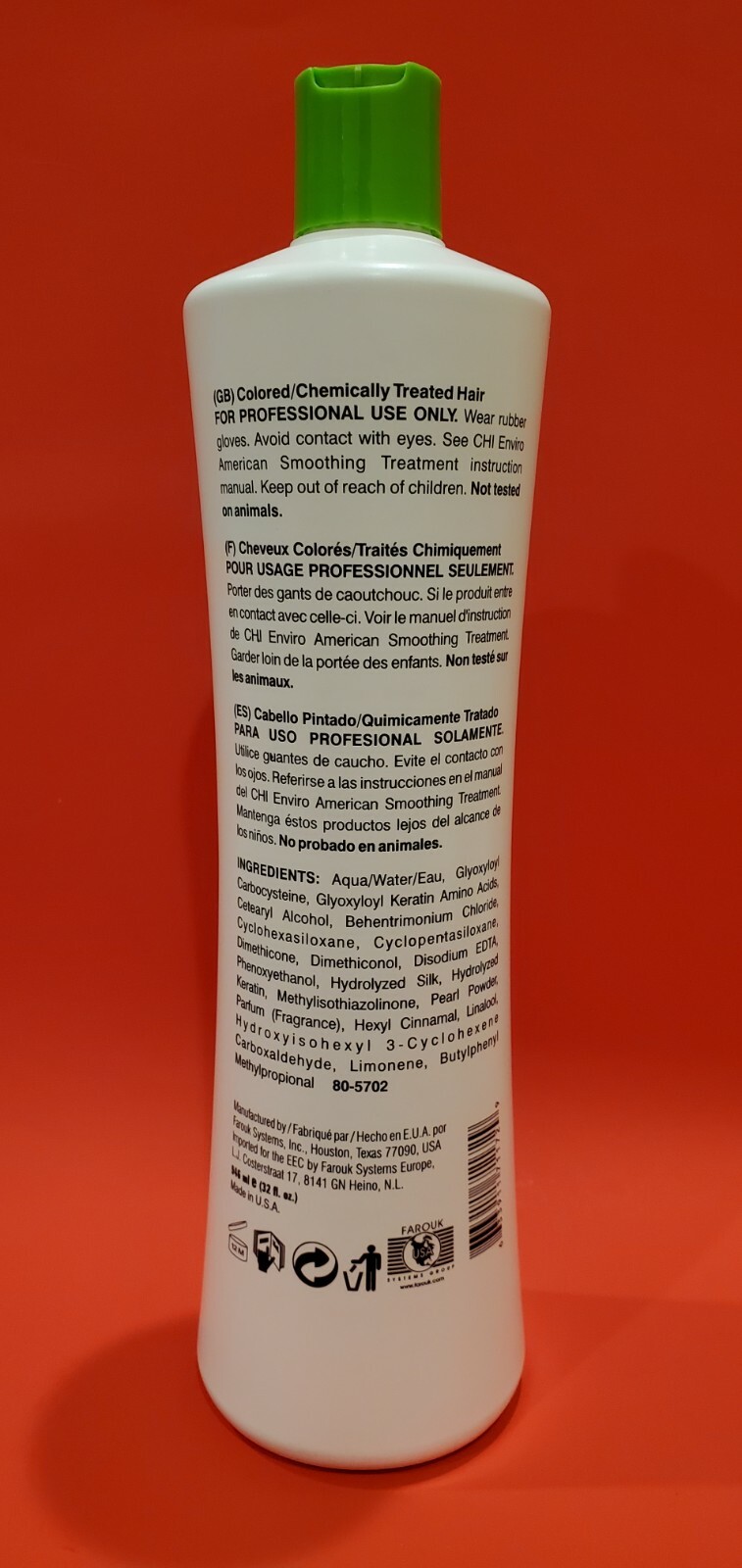 CHI ENVIRO SMOOTHING TREATMENT COLORED / CHEMICALLY TREATED HAIR 32OZ SUPER SIZE