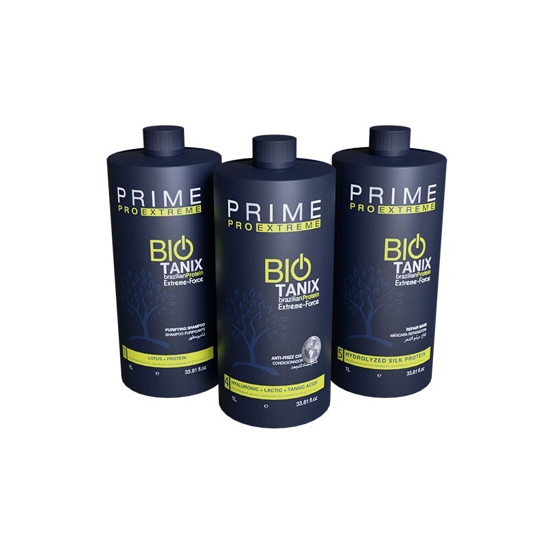 BIO TANIX PRIME PRO EXTREME Queratina Brasileira Kit 3 X 1L sem FORMOL.