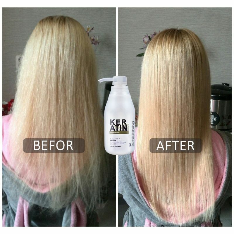 Brazilian Keratin 5% Curly Frizzy Damaged Hair Treatment + Purifying Shampoo