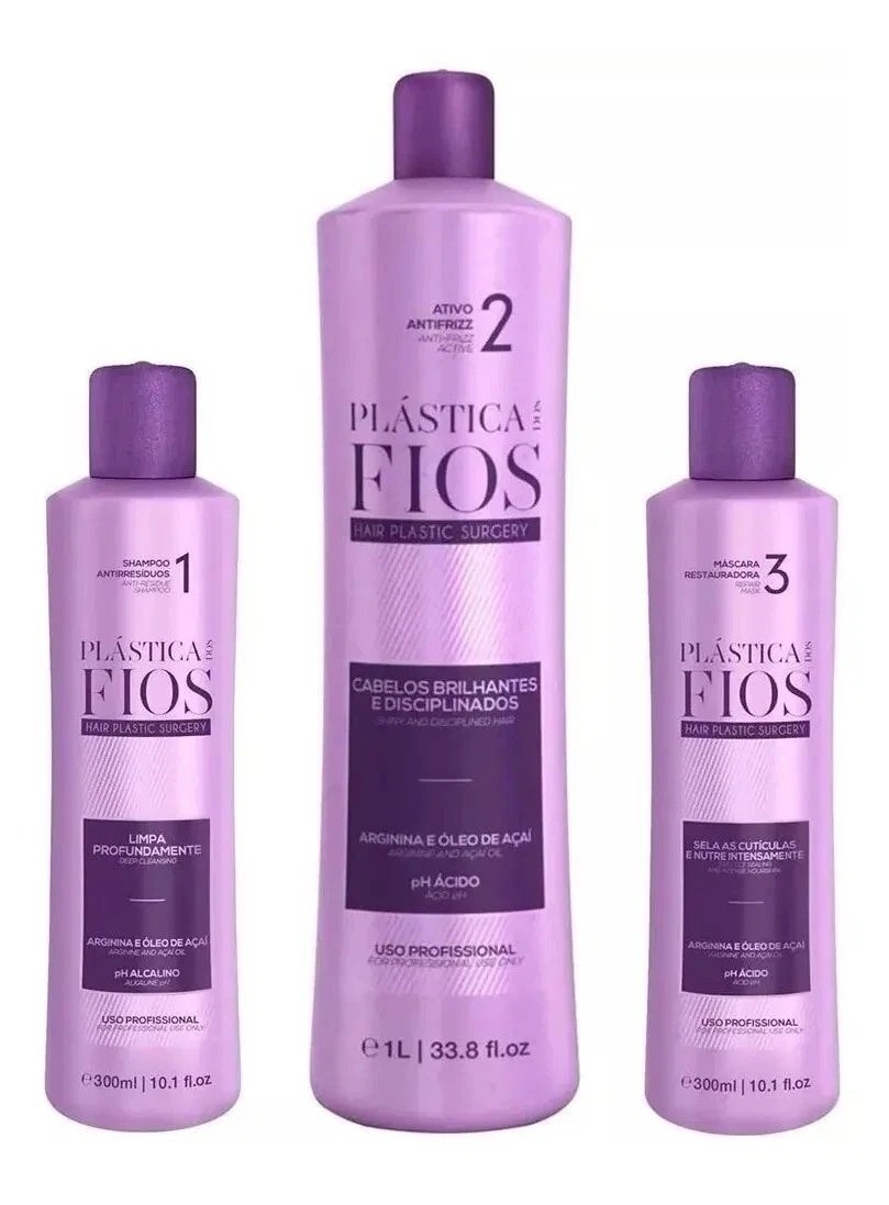 Cadiveu Plastica Dos Fios 3 Step Brazilian Keratin + Liso Magico Serum 215ml