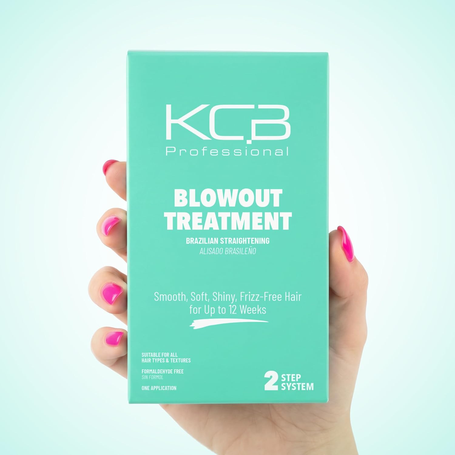 Blowout, 2 Step Keratin Hair Treatment. Brazilian Straightening and Frizz Contro