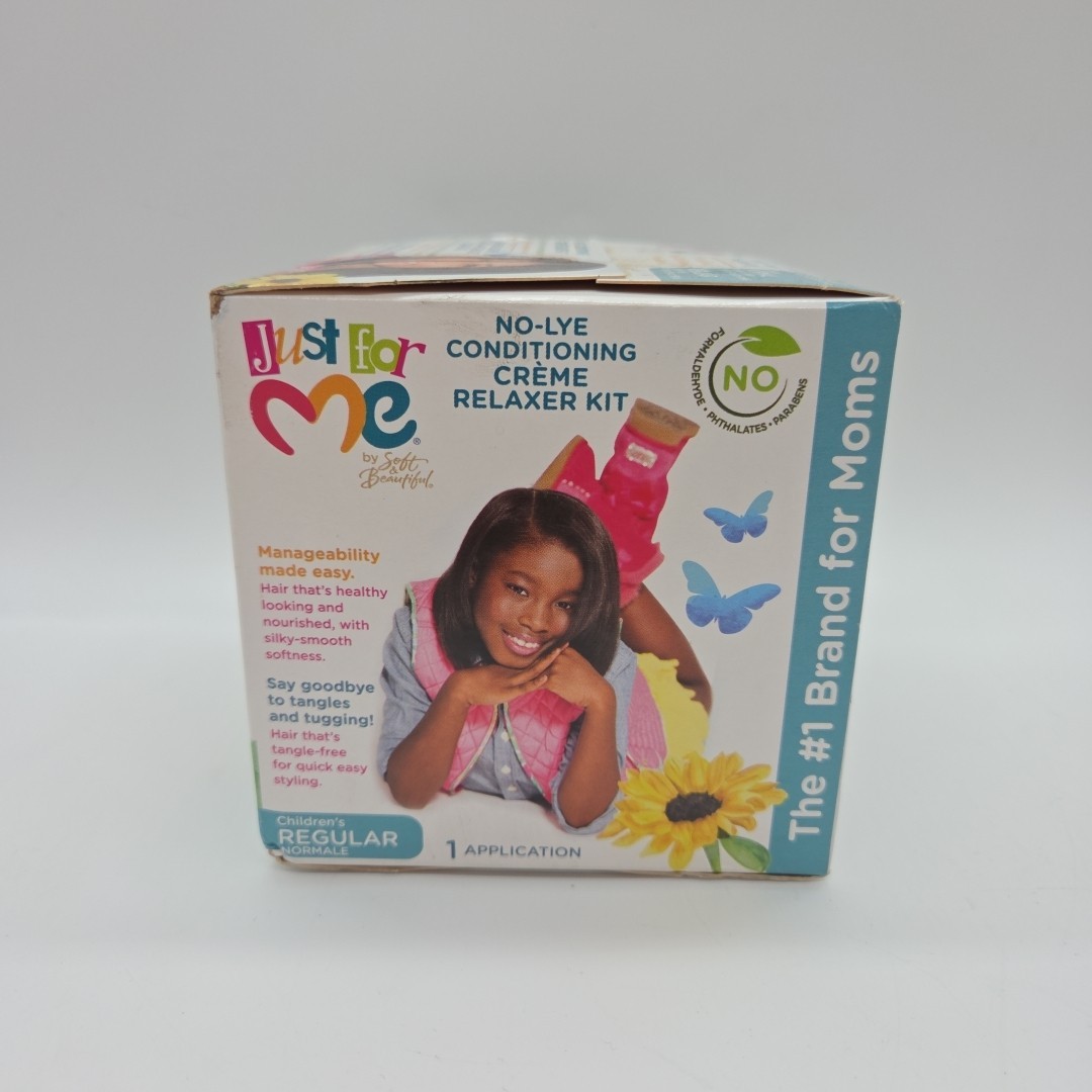 Lot Of 2 Just For Me No Lye Conditioner Creme Relaxer Kit Children’s Regular