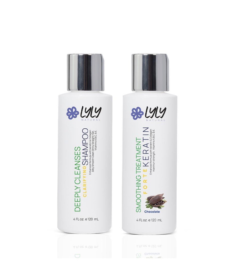 Lyly Natural Magic Keratin Brazilian Kit- Forte Chocolate- 4 FL oz e 120 ml