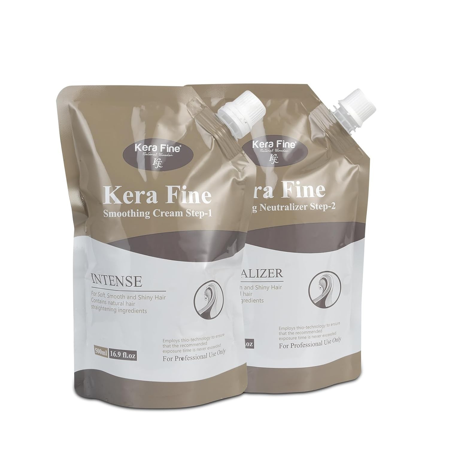Hair Straightening Rebonding Cream Set Step 1 & 2 ,Smoothing Cream for All Hair