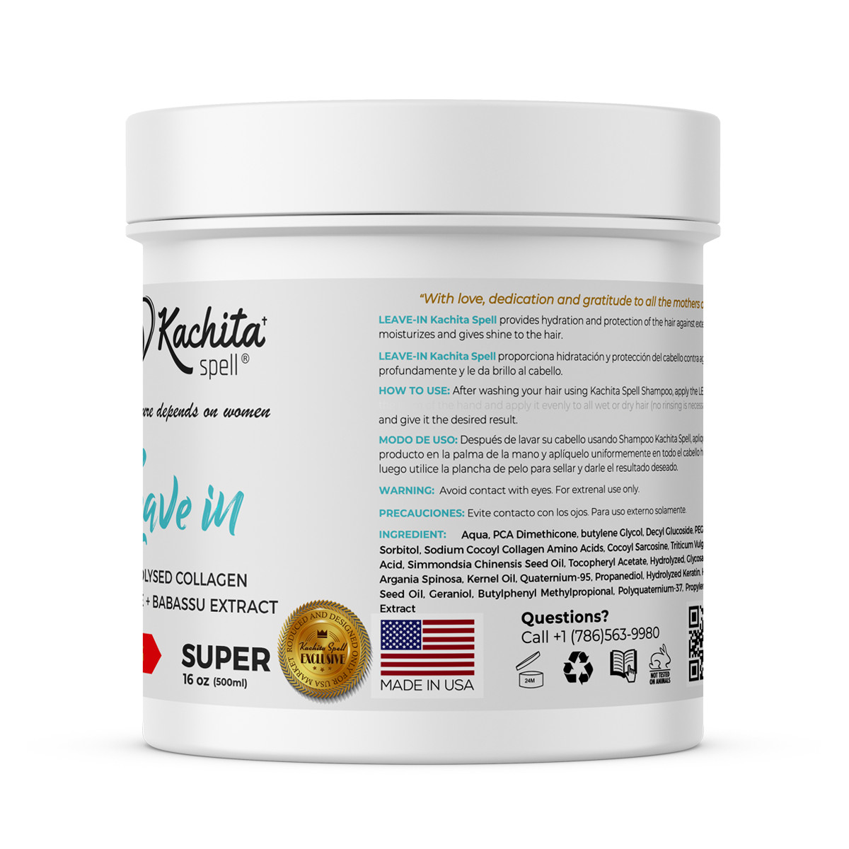 Leave-In Conditioner Cream Kachita Spell – Hydrolyzed Keratin, Collagen Protein