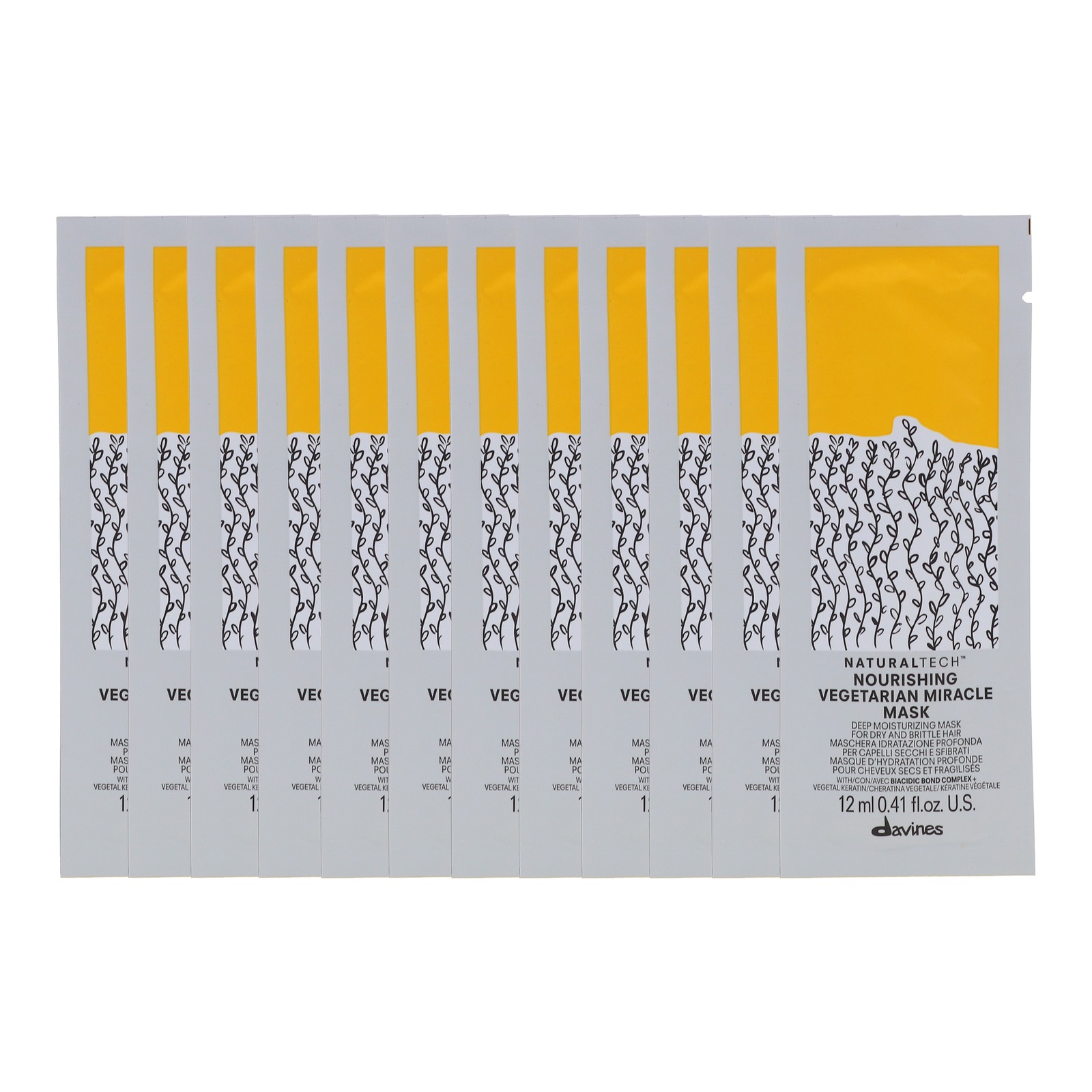 Davines NaturalTech Nourishing Vegetarian Miracle Mask Sachet 12 Pack