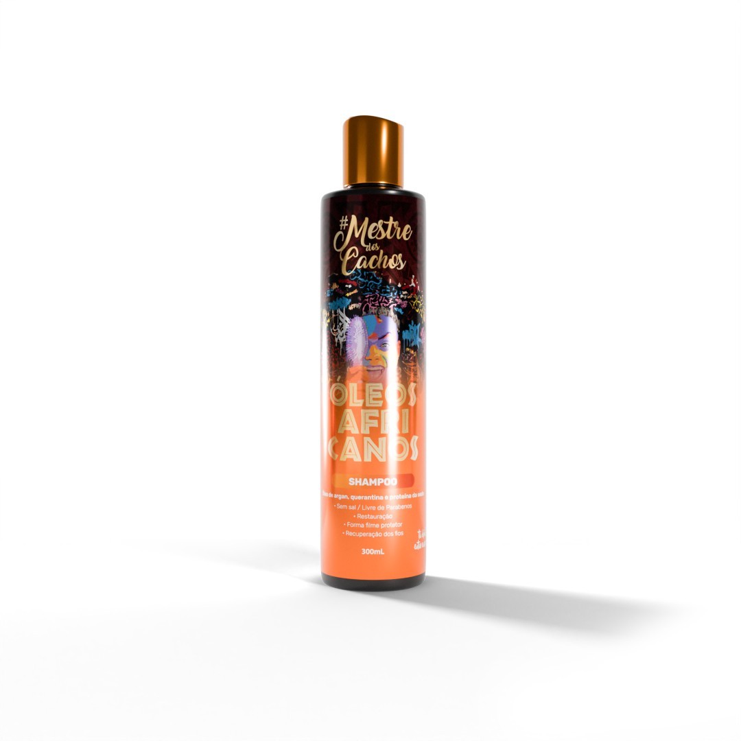 Kit Óleos Africanos 3x300ml + 1kg Mestre Dos Cachos / Linha Óleos Africanos