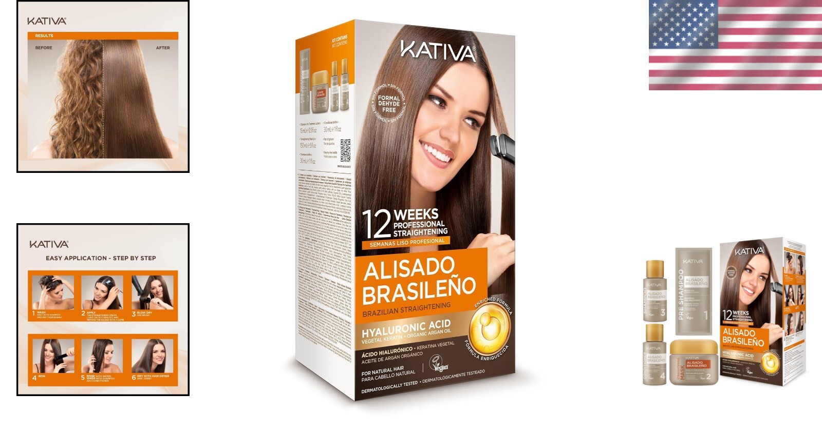 Professional Home Use Brazilian Straightening Treatment with Hydration & Shine