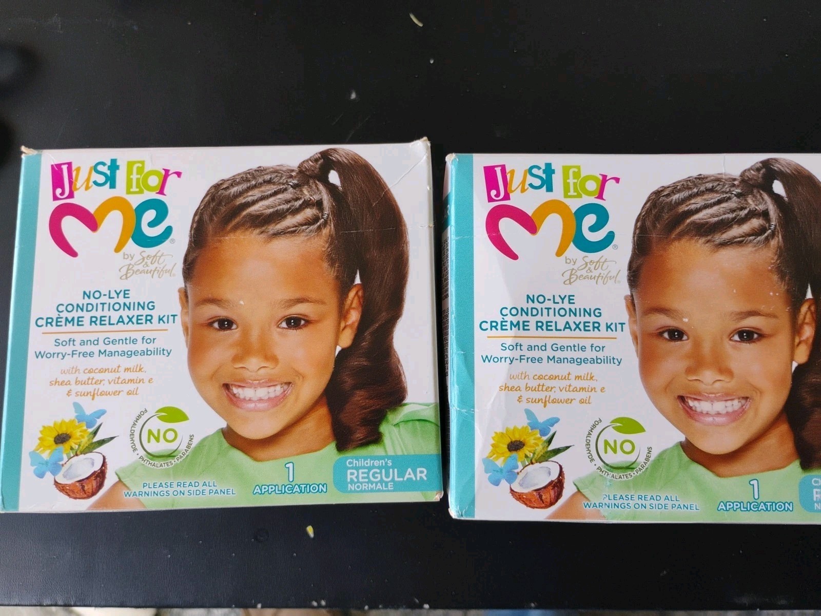 Just For Me Children’s No Lye Conditioner Creme Relaxer Kit-Regular (lot of 2)